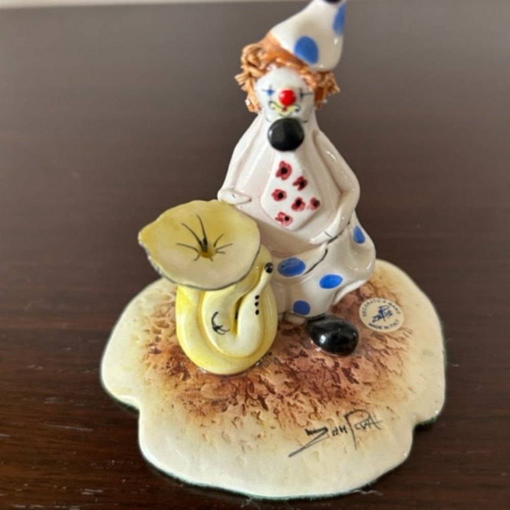 ZAMPIVA MULTICOLORED CERAMIC "CLOWN WITH TUBA“